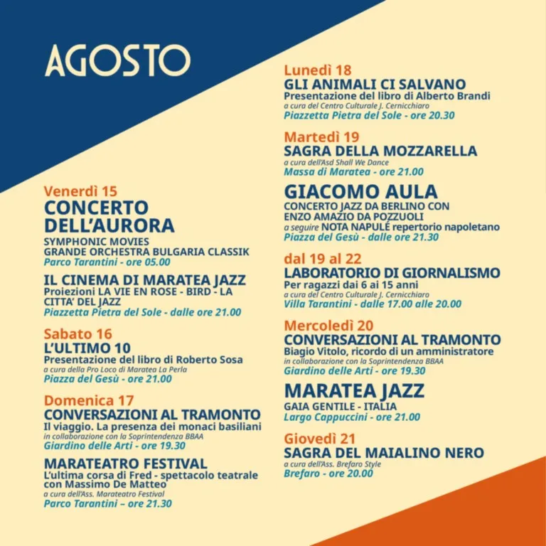 eventi agosto 15-21
