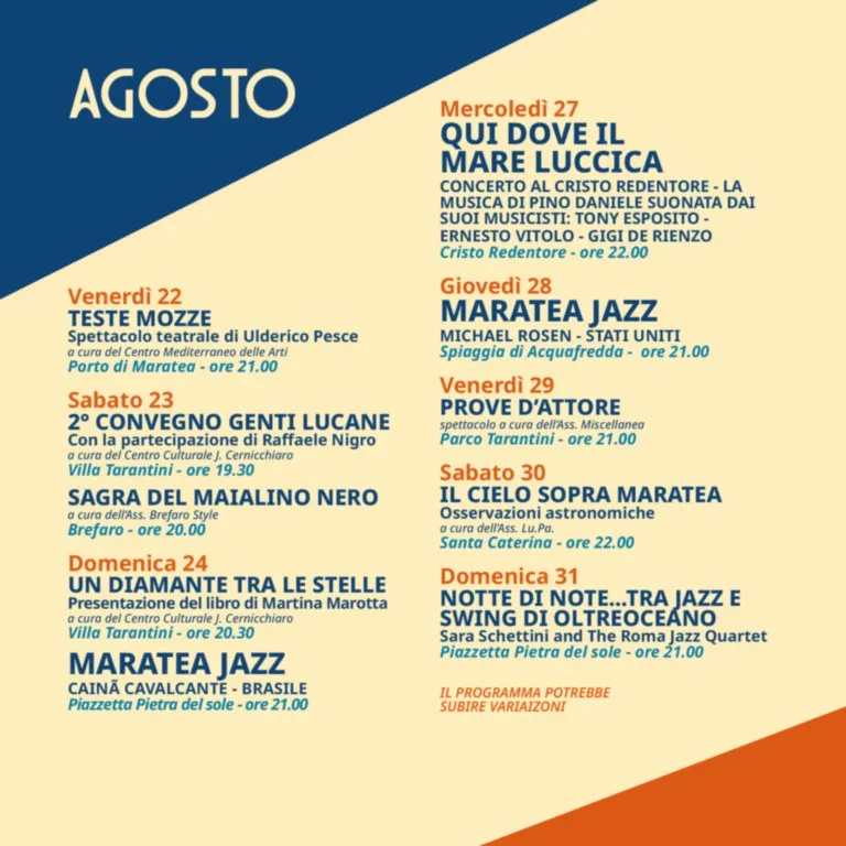 eventi agosto 15-21