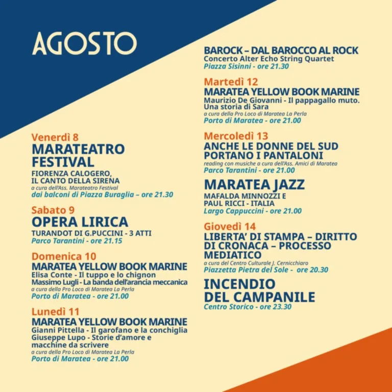 eventi agosto 8-14